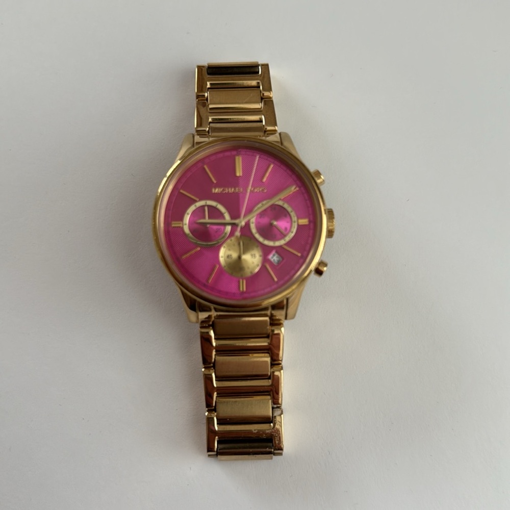 Michael Kors Gold and Pink Watch